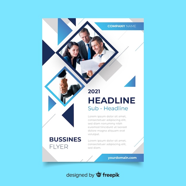 Mosaic business flyer template