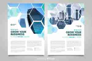 Free vector mosaic business flyer template