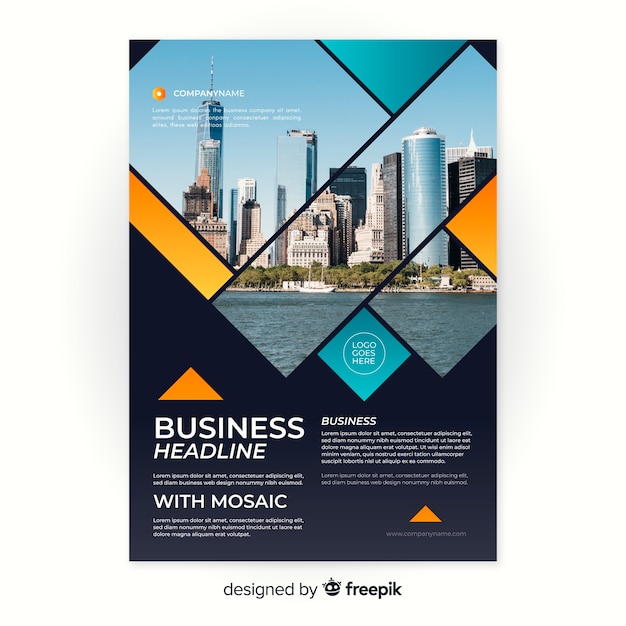 Mosaic business flyer template