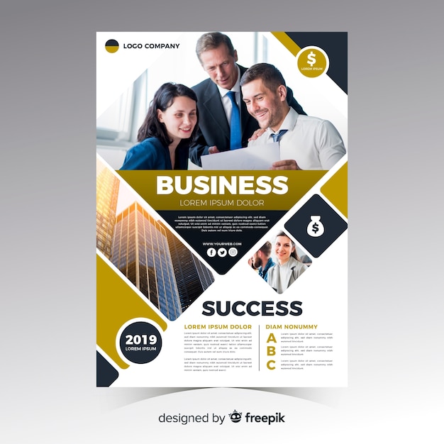 Mosaic business flyer template