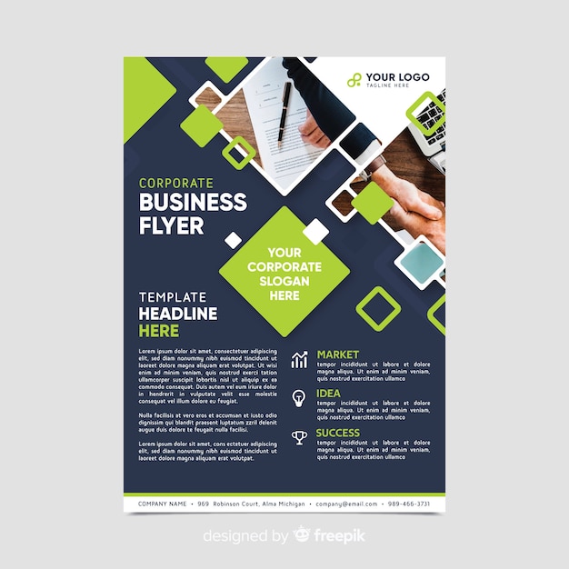 Mosaic business flyer template