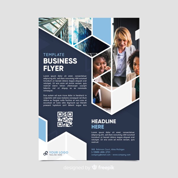 Mosaic business flyer template