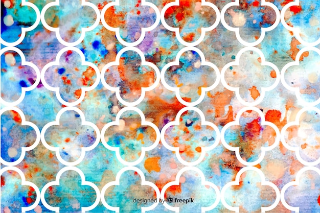 Free vector mosaic watercolor background