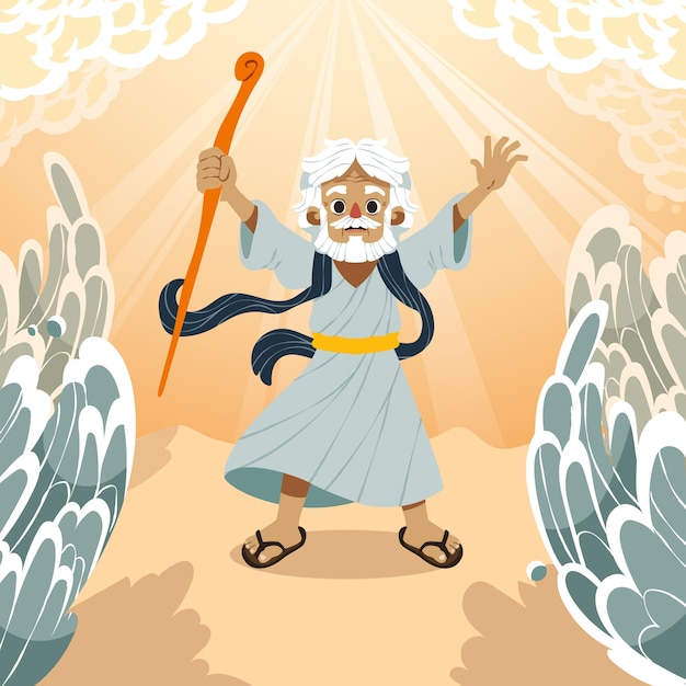 Moses character illustration