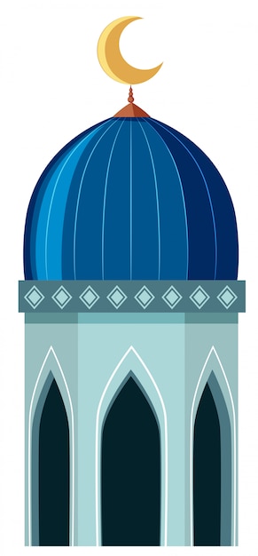 白い背景のモスクの要素