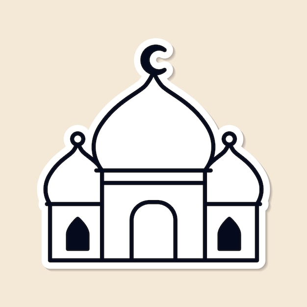 Free vector mosque islamic place of worship vector