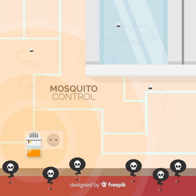 Free vector mosquito control design