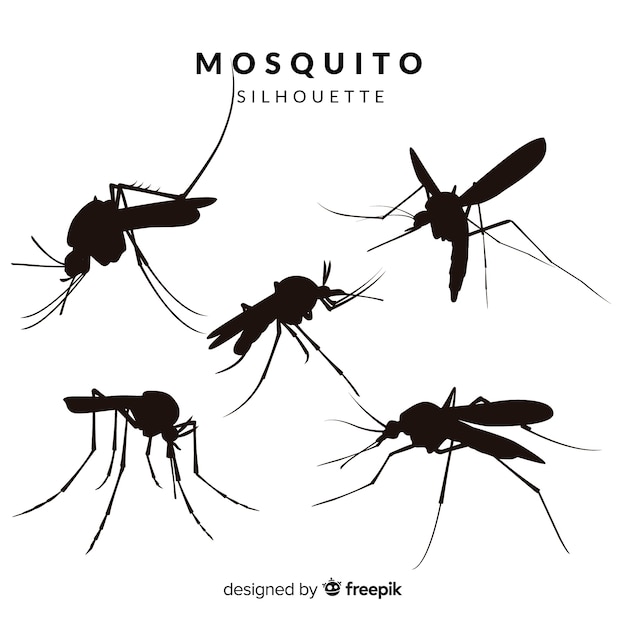 Free vector mosquito silhouette collection