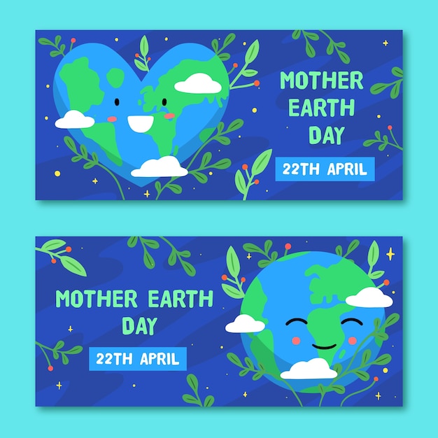 Mother earth day banner