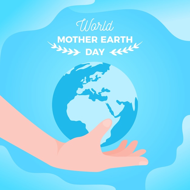 Mother earth day flat design wallpaper