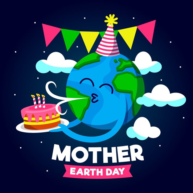 母なる地球の日お誕生日おめでとう惑星