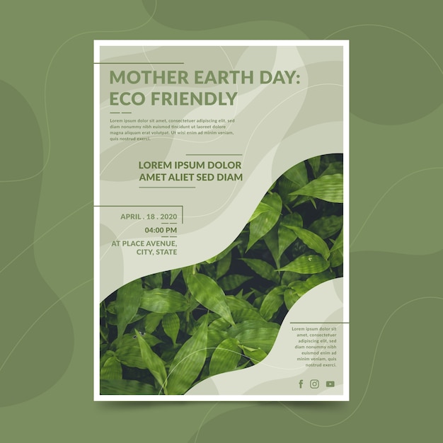 Mother earth day template