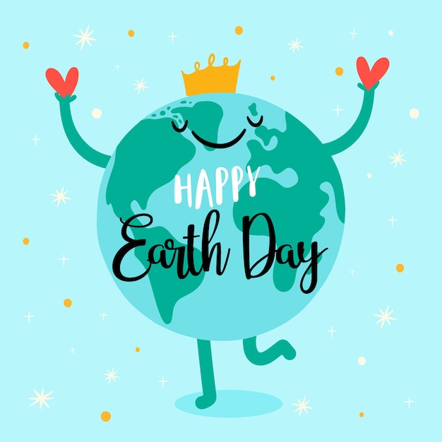 Бесплатное векторное изображение День матери-земли с планетой