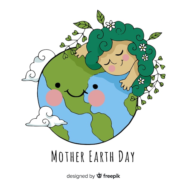 Vettore gratuito giorno della madre terra