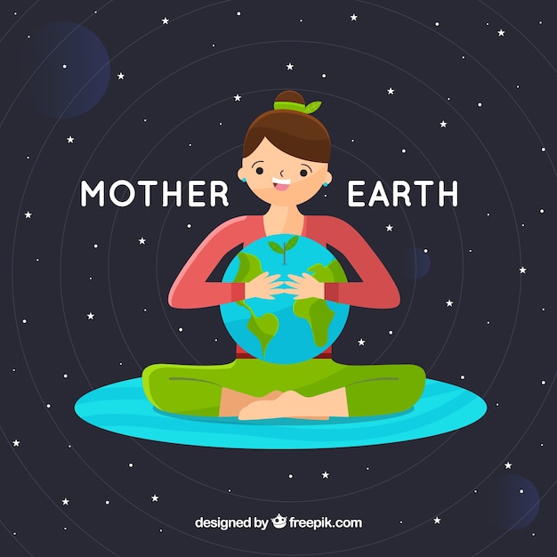 Бесплатное векторное изображение День матери земли
