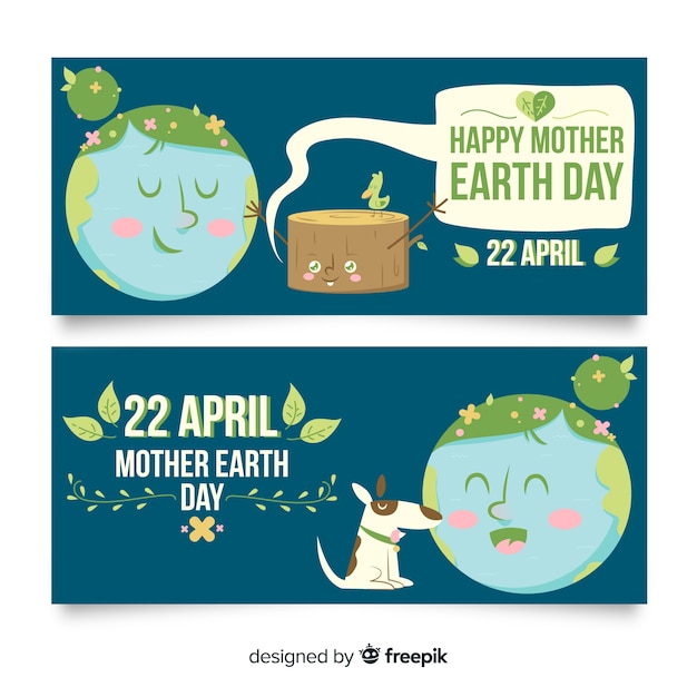 Free vector mother earth day