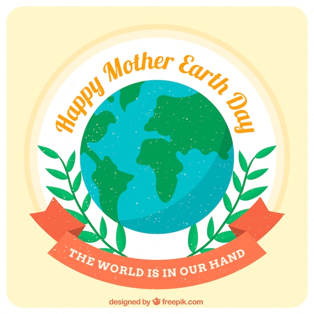 Mother earth mother earth day background in vintage styleday in vintage style