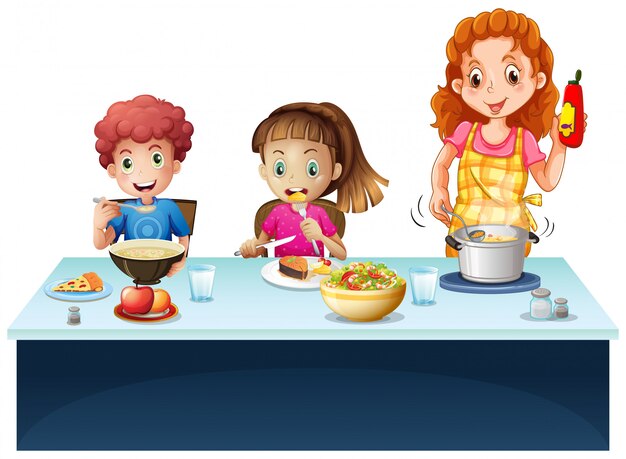 Children Eating Images | Free Vectors, Stock Photos & PSD