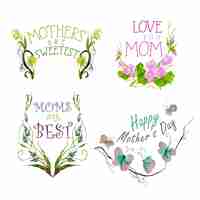 Free vector mother love elements collection