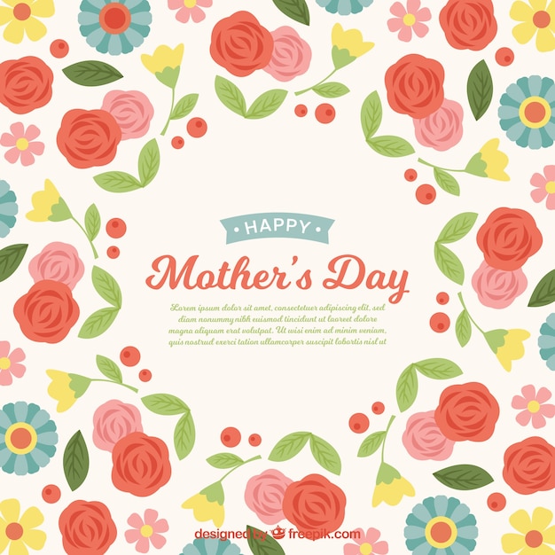 День матери фон с яркими цветами