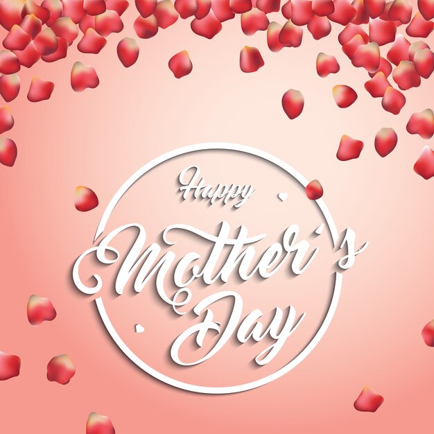 Mother's day background with petals