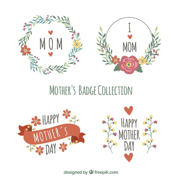 Mother's day badge collection