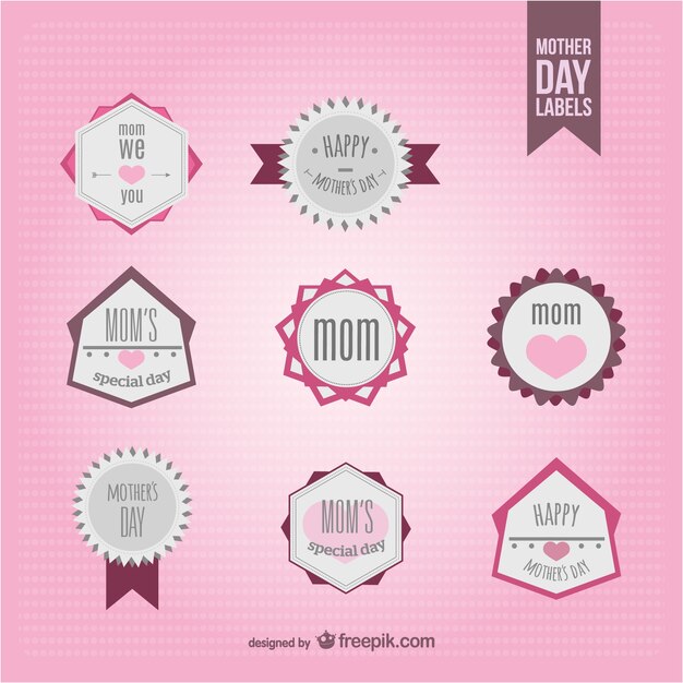 Mother's day badges collection