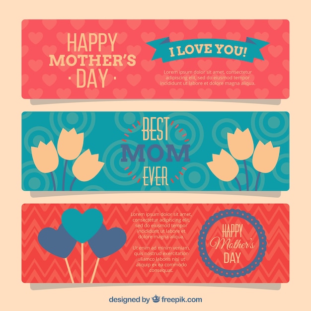 Free vector mother's day banners designs