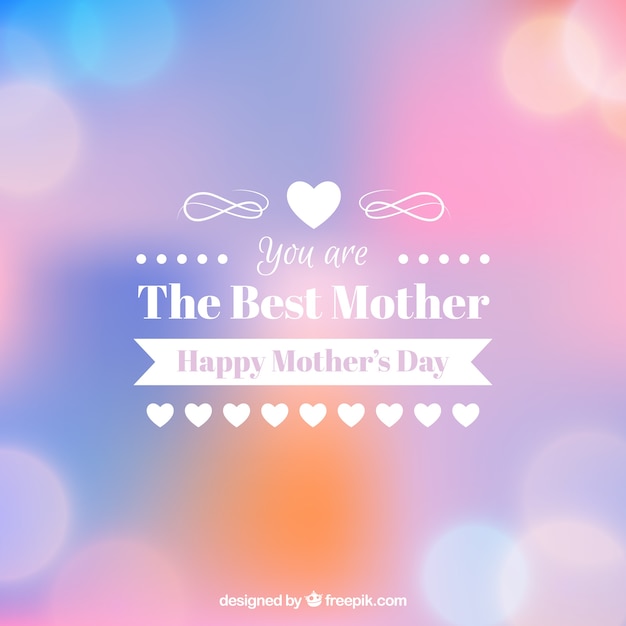 Free vector mother's day blurred bokeh background