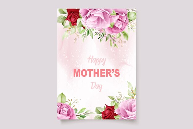 上品な花の母の日カード