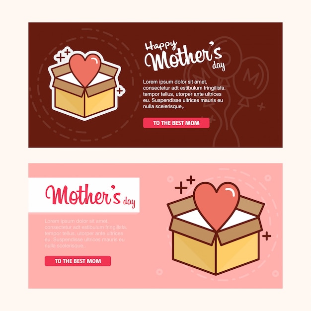 День матери карты с логотипом женщины и розовый вектор темы