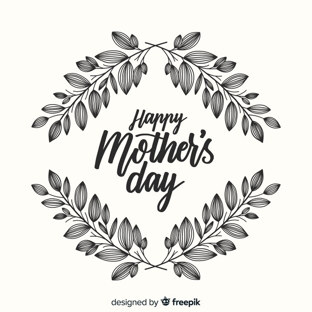 Mother's day colorless leaves background