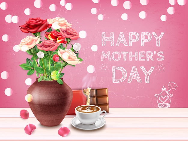 Free vector mother's day composition card