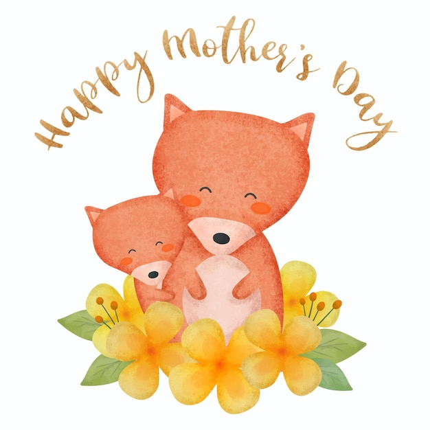 Free vector mother's day concept expresses the love and bond between mother and child