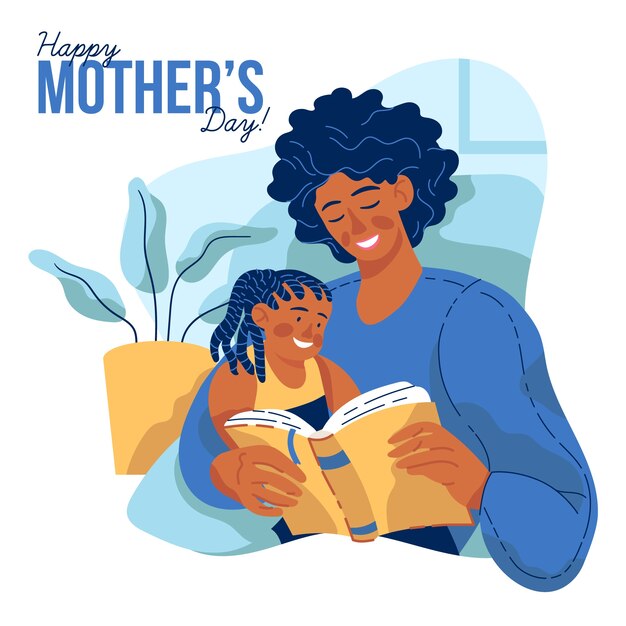 Mother's day concept in flat design