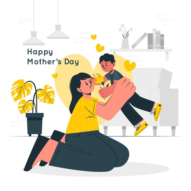 Mother's day concept illustration