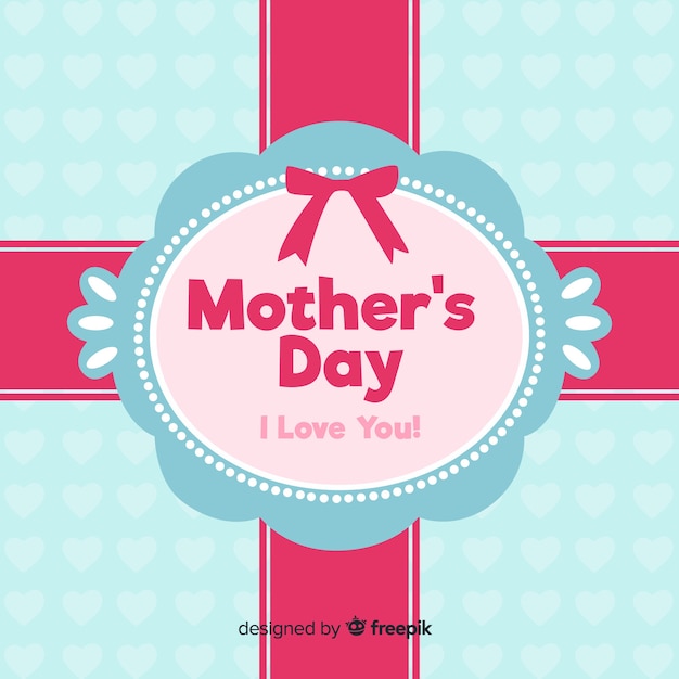 Free vector mother's day flat ornament background