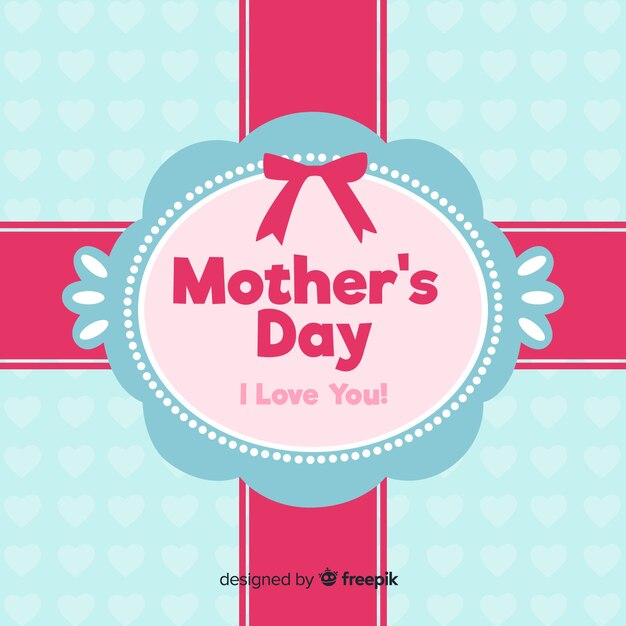 Mother's day flat ornament background