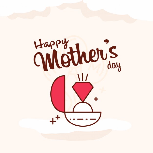 Mother's day greeting card Banner Background