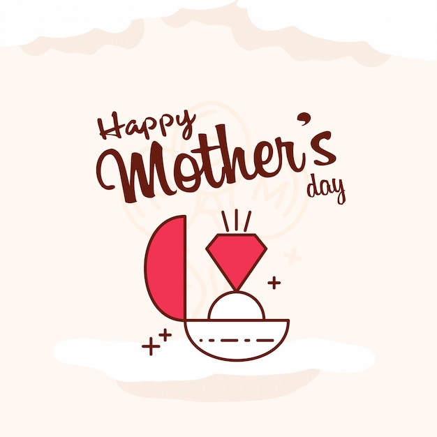 Mother's day greeting card Banner Background