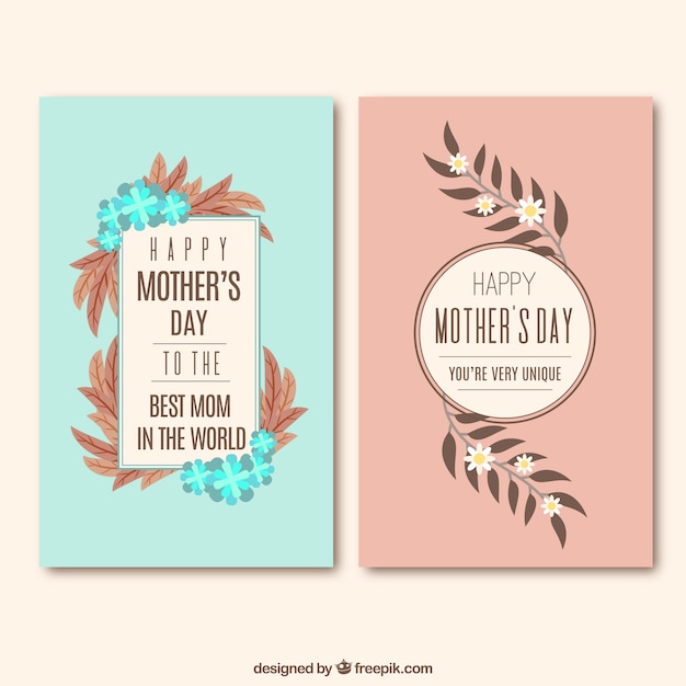 Free vector mother's day greeting in vintage style