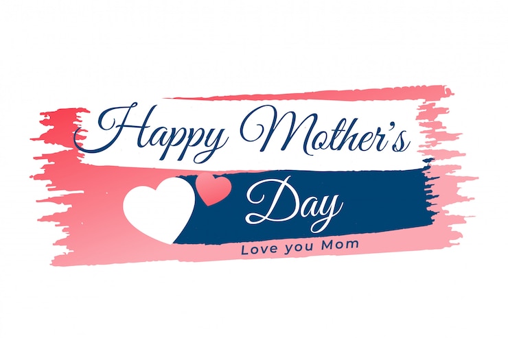 Free Vector mother's day heart banner background