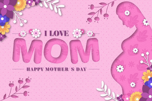 Free vector mother's day illustration in paper style