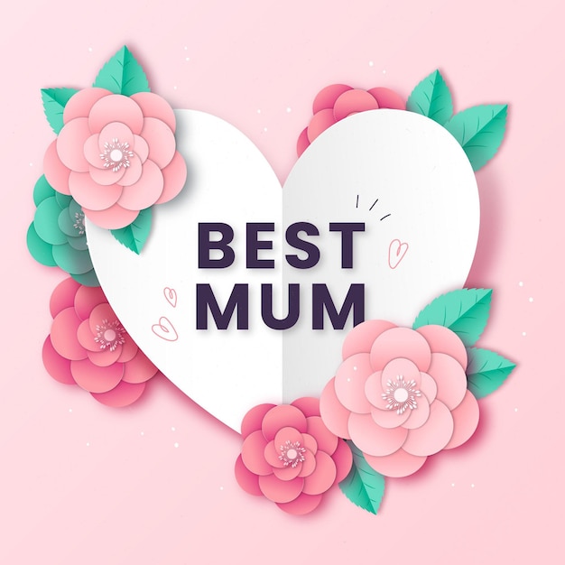 Free vector mother's day illustration in paper style