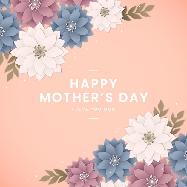 Free vector mother's day illustration in paper style