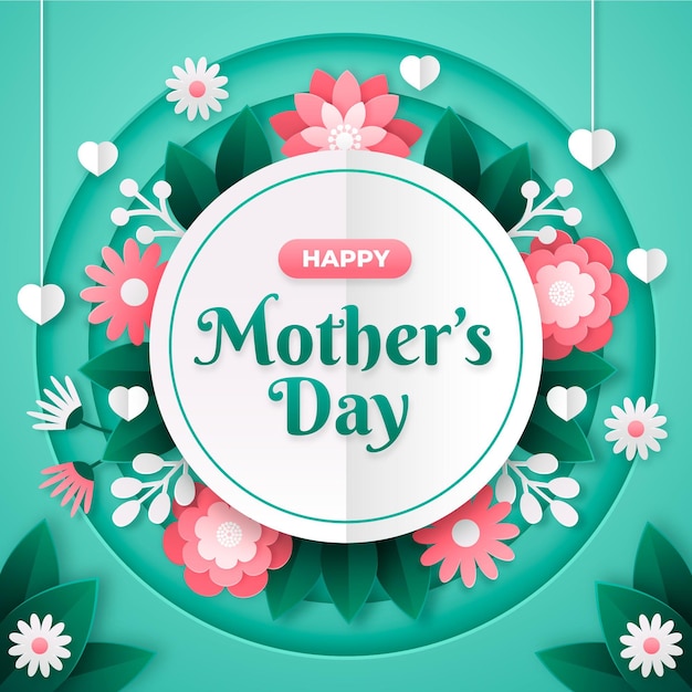 Free vector mother's day illustration in paper style