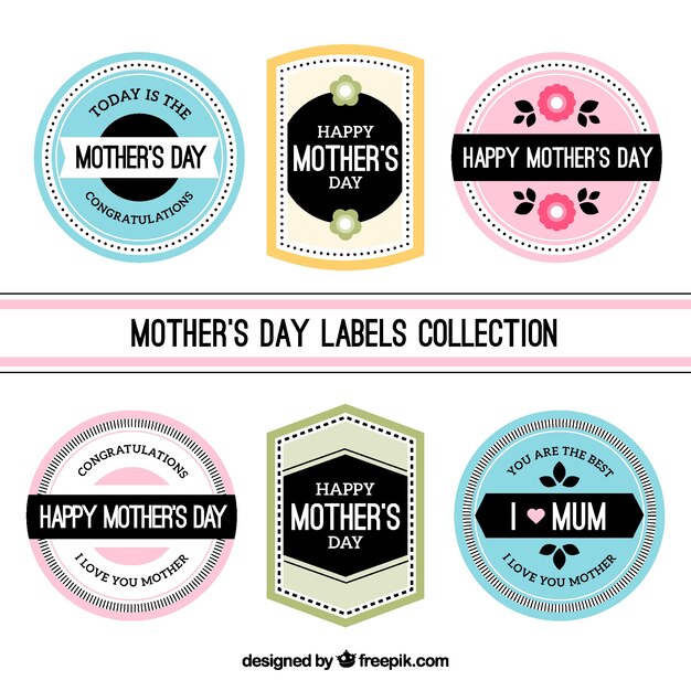 Mother's day label collection