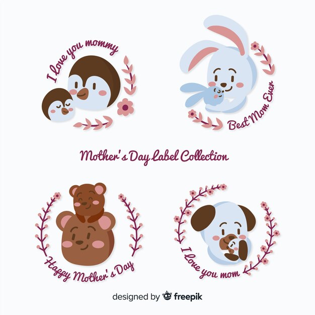 Mother's day label collection