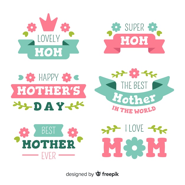 Mother's day label collection