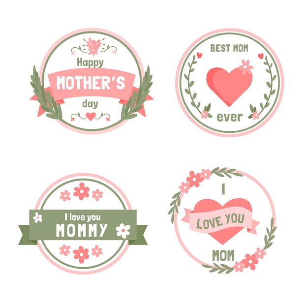 Mother's day label collection